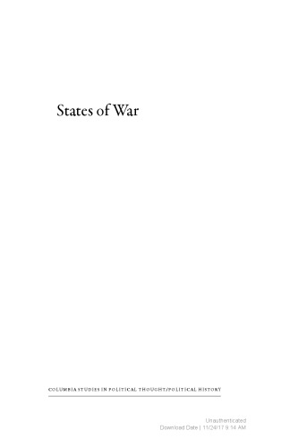 States of war : Enlightenment origins of the political